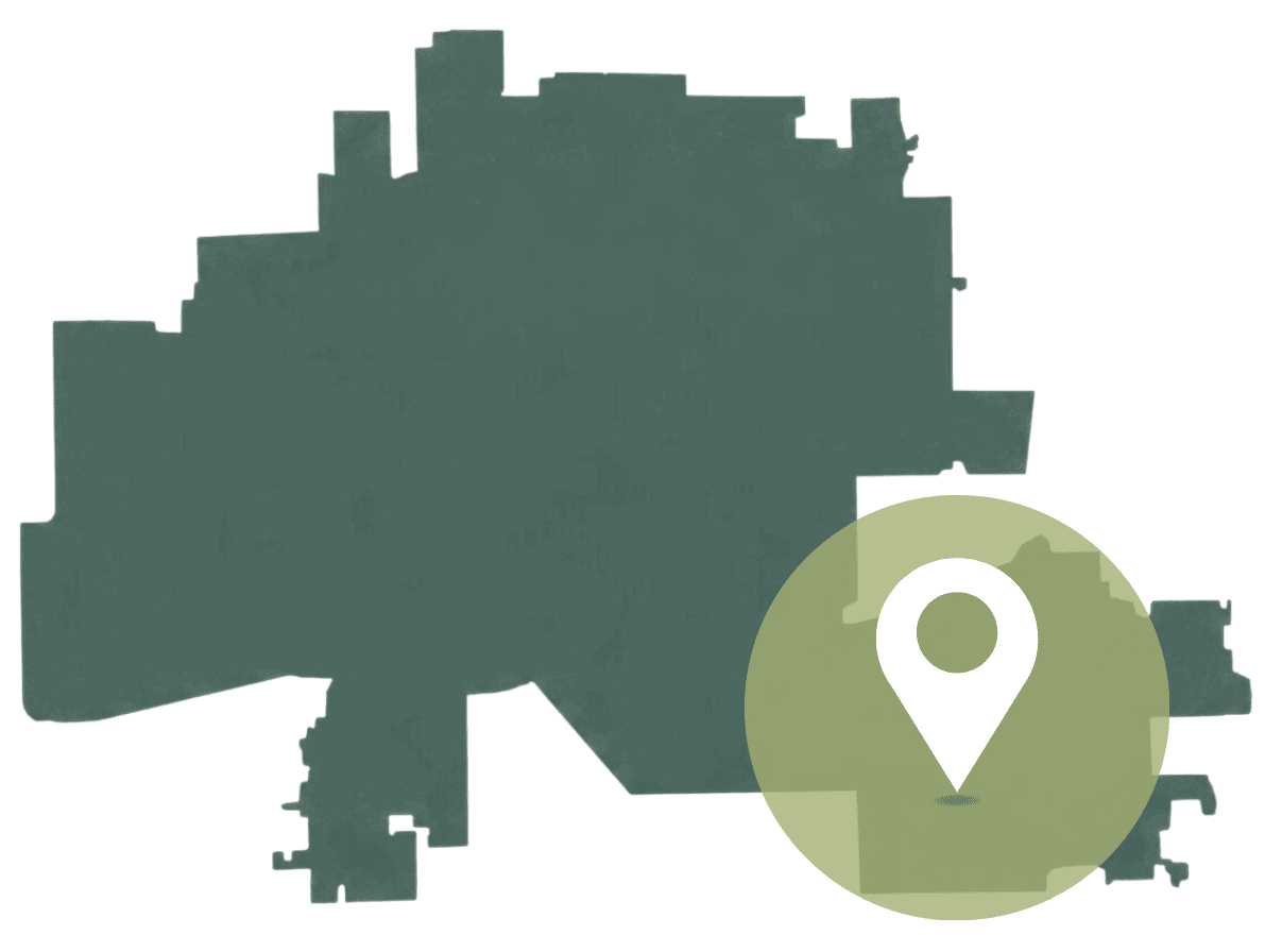 Phoenix Metro Valley map with map pin icon