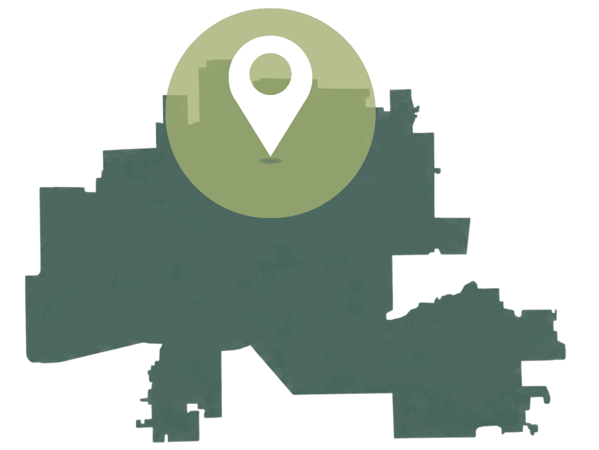 Phoenix Metro Valley map with map pin icon