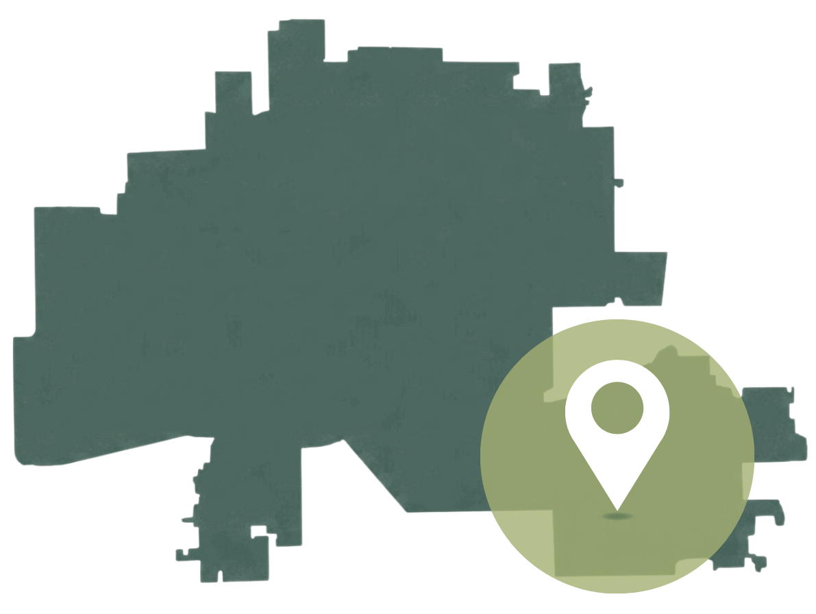 Phoenix Metro Valley map with map pin icon