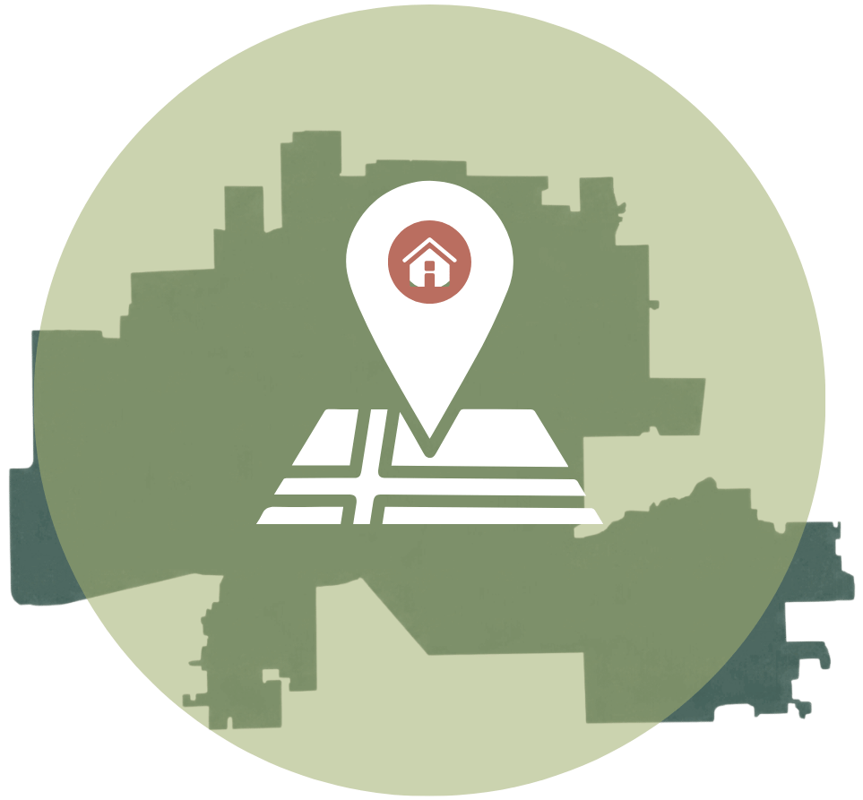 Phoenix Metro Valley map with map pin icon