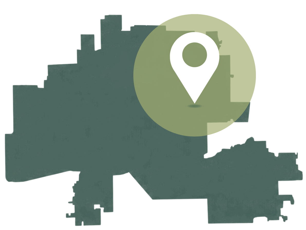 Phoenix Metro Valley map with map pin icon