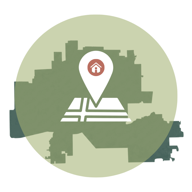Phoenix Metro Valley map with map pin icon